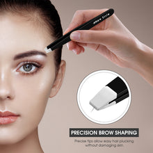 Slant-Tip Tweezers (4-Pack) – Professional Stainless Steel Eyebrow and Facial Hair Tweezers in Separate Sleeves for Expert Precision Personal Care