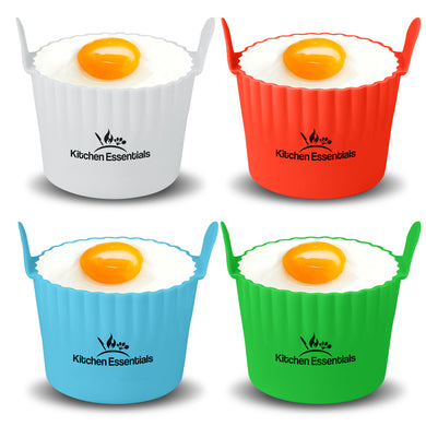 Air Fryer Baking Ramekins – Premium Food-Grade Silicone Mold Cups – Easy Release Nonstick Bakeware Set, 4-Pack