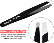 Slant-Tip Tweezers (10-Pack) – Professional Stainless Steel Eyebrow and Facial Hair Tweezers in Separate Sleeves for Expert Precision Personal Care
