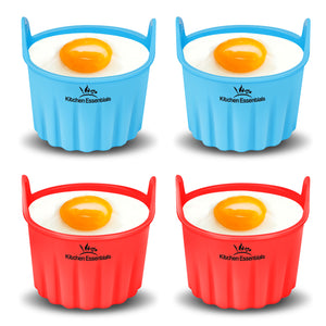Air Fryer Baking Ramekins – Premium Food-Grade Silicone Mould Cups – Easy Release Nonstick Bakeware Set, 4-Pack