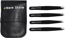 Precision Stainless Steel Black Tweezer Combo Pack With Travel Case