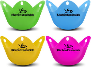 Kitchen Essentials™ Premium Easy-Release LFGB-Grade Silicone Egg Poacher Cups (4 Pack)