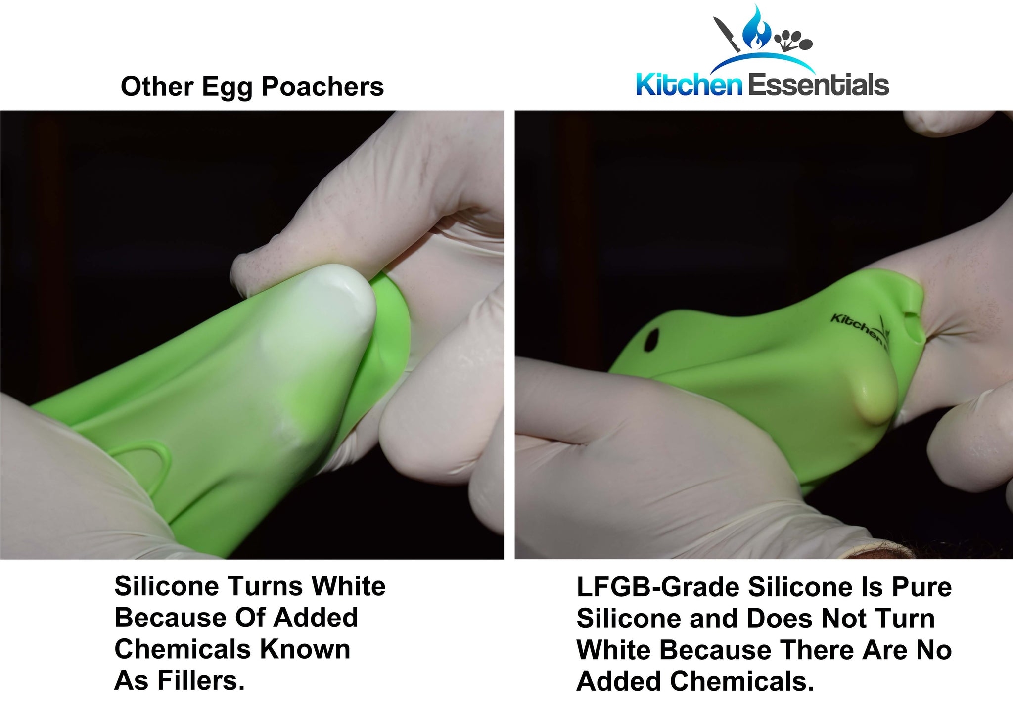 Silicone Egg Poaching Cups Easy Release and Cleaning, Poached Egg