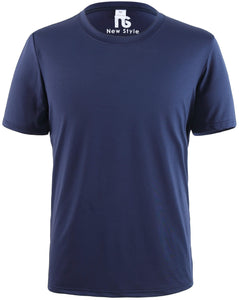 New Style Premium Moisture-Wicking All-Sport Short-Sleeve T-Shirt Front Blue