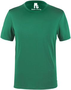 New Style Premium Moisture-Wicking All-Sport Short-Sleeve T-Shirt Front Green